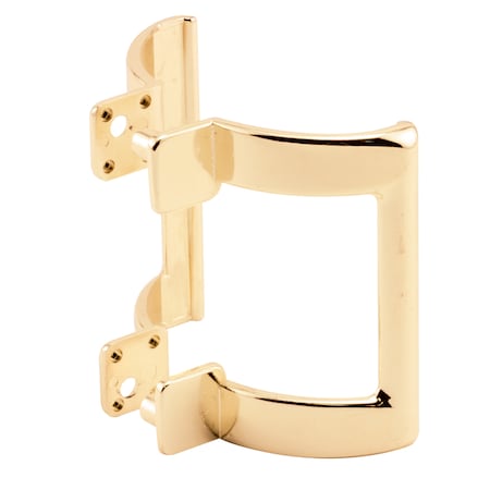 Prime-Line 2-1/4 in. Bright Brass Shower Door Handle Set Single Pack M 6161